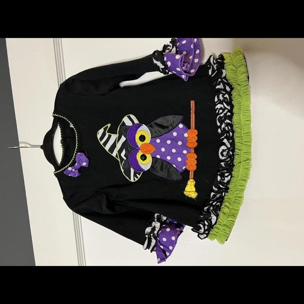 Rare Editions Halloween Owl Shirt 12M